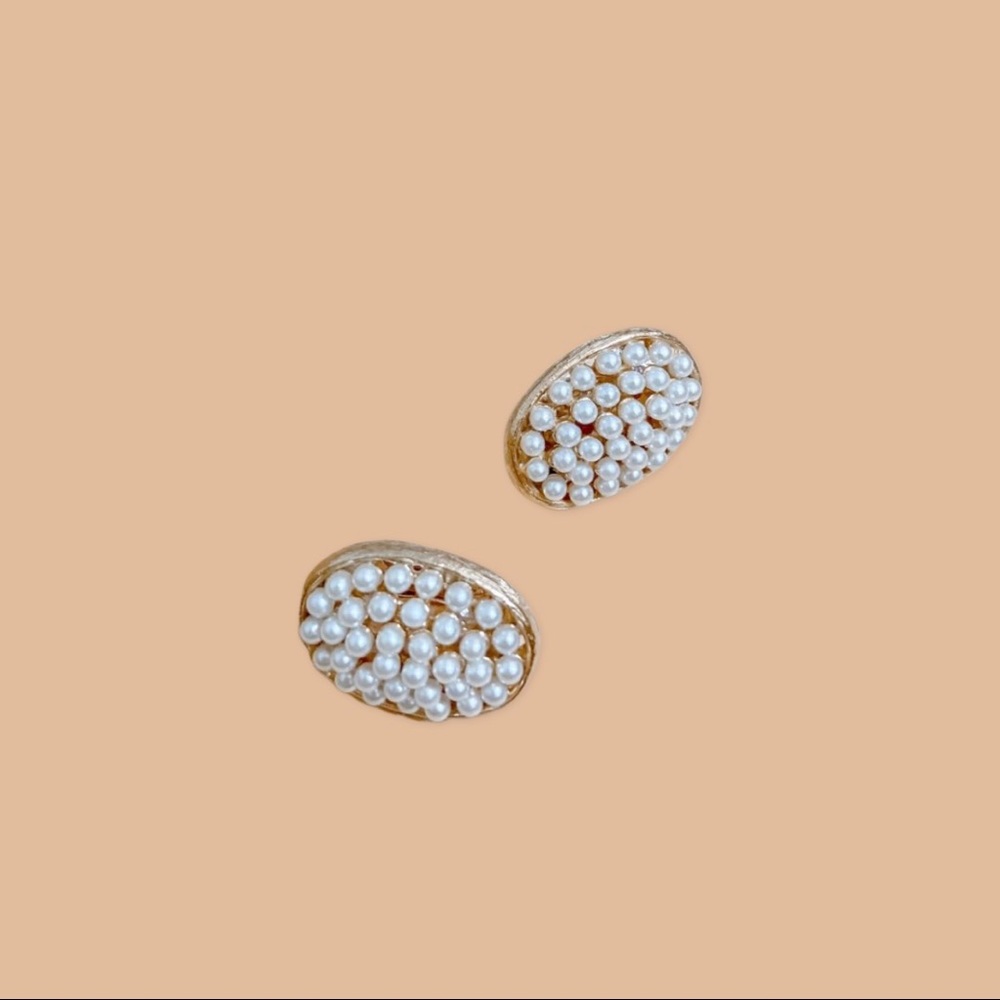 Pearl Pave Studs Vintage